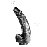 Dildo realistischer Gönner schwarz 34,5 x 7 cm