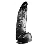Dildo realistischer Gönner schwarz 38 x 9 cm