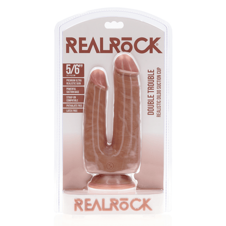 Dildo RealRock Double Trouble mit zwei Schäften und Saugfuß PVC 15,2 x Ø 4,5 cm – Ansicht 9
