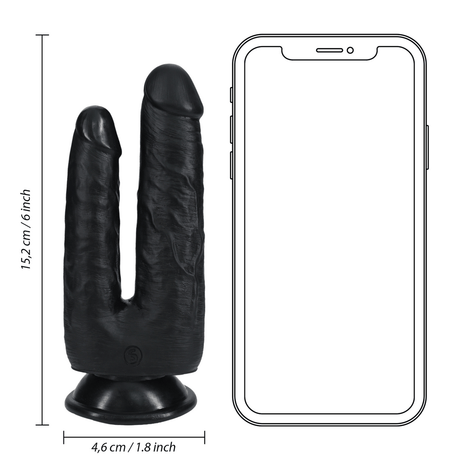 Dildo RealRock Double Trouble mit zwei Schäften und Saugfuß PVC 15,2 x Ø 4,5 cm – Ansicht 7