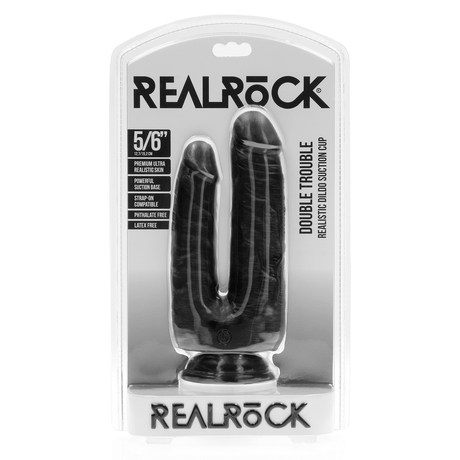 Dildo RealRock Double Trouble mit zwei Schäften und Saugfuß PVC 15,2 x Ø 4,5 cm – Ansicht 2