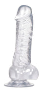 Dildo Saugfuß Klar 18 x 4,5 cm