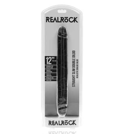 Dildo Slim doppelendig Schwarz 30,5 x Ø 3,8 cm – Ansicht 2