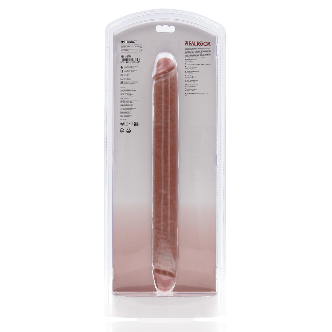 Dildo Slim doppelendig Schwarz 35,6 x Ø 3,8 cm – Ansicht 10