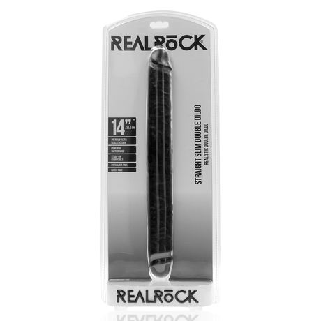 Dildo Slim doppelendig Schwarz 35,6 x Ø 3,8 cm – Ansicht 2