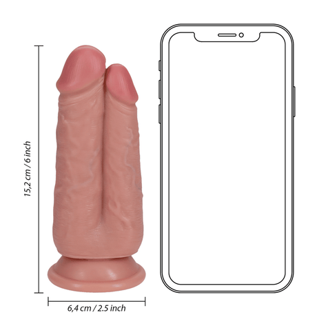 Dildo Zwei-in-Eins 15,2 x Ø 6,4 cm – Ansicht 14