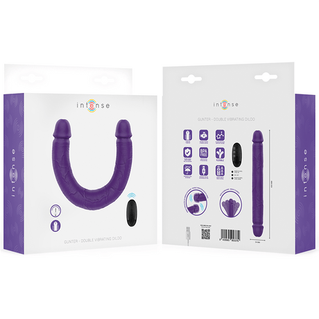 Doppeldildo Gunter Doppelvibrator Lila Fernbedienung 40 x 3,4 cm