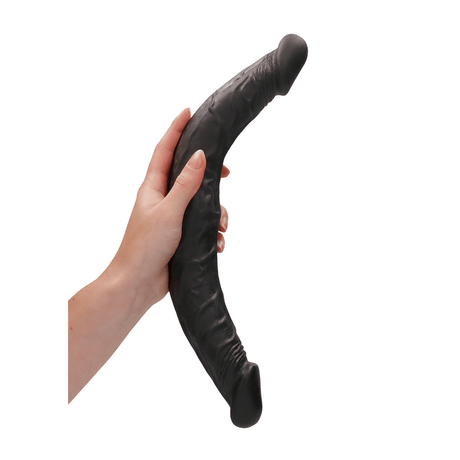 Doppeldildo RealRock Double Dong realistisch TPE Schwarz 35,6 x Ø 4,5 cm – Ansicht 7