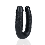 Doppeldildo RealRock U-Form realistisch PVC Schwarz 12,7 x Ø 3,2 cm