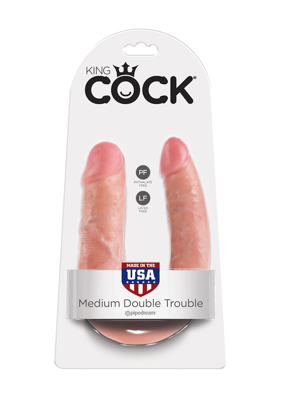 Doppeldildo Zweilochstopfer natur 34,5 x 4 cm