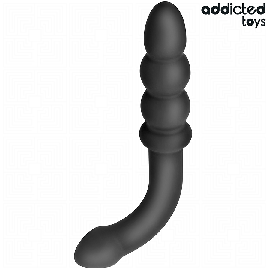 Doppelseitiger Anal-Massagestab Schwarz 16,5 x 2,7 cm