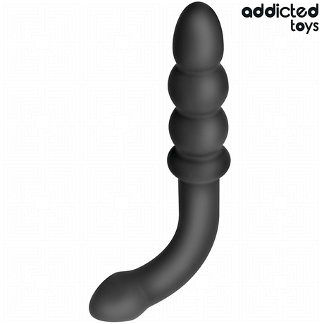 Doppelseitiger Anal-Massagestab Schwarz 16,5 x 2,7 cm