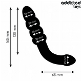Doppelseitiger Anal-Massagestab Schwarz 16,5 x 2,7 cm