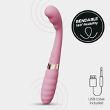 Dual-Vibrator Pixie flexibel Pink 20 x Ø 2,9 cm – Ansicht 6
