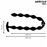 Extra langer Anal-Perlenstab Schwarz 53,5 x 2,7 cm