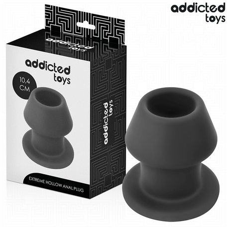 Extrem hohler Analplug Größe L Schwarz 10,4 x 8 cm