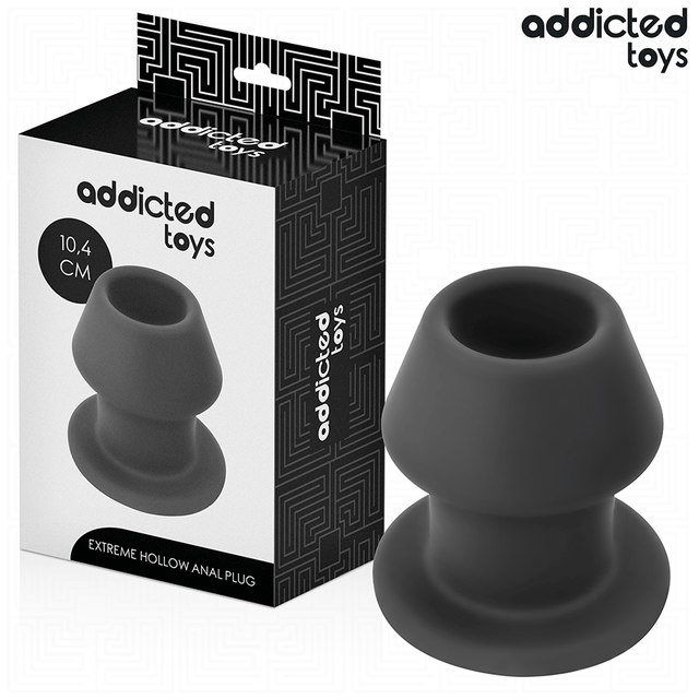 Extrem hohler Analplug Größe L Schwarz 10,4 x 8 cm