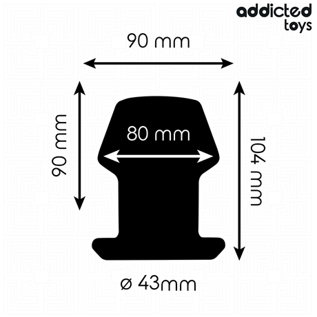 Extrem hohler Analplug Größe L Schwarz 10,4 x 8 cm