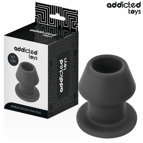 Extrem hohler Analplug Größe M Schwarz 8,7 x 6,8 cm