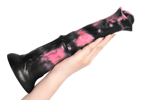 Exulf Animal Dildo 26 x 6cm Schwarz-Rosa