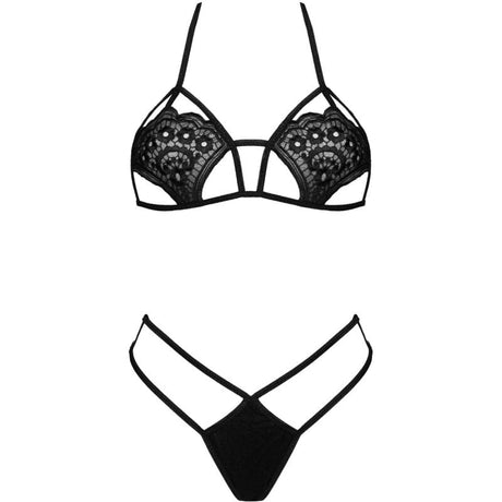 Fashion Jimena BH + String Schwarz Einheitsgröße