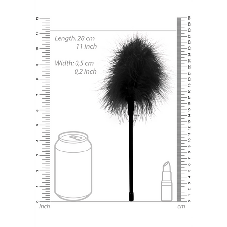 Federkitzler Ouch Black and White Schwarz 27 cm – Ansicht 5