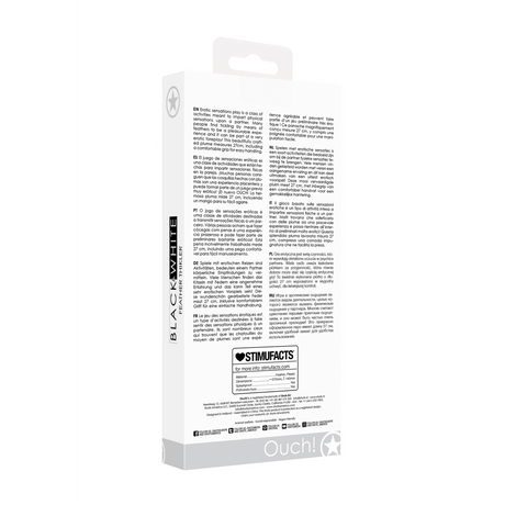 Federkitzler Ouch Black and White Schwarz 27 cm – Ansicht 3