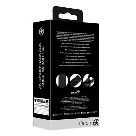 Fesselgurt Ouch verstellbar für Hand und Fuß 52 cm Schwarz – Ansicht 3