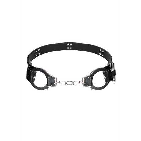 Fesselgürtel Ouch mit Handschellen und Bullet Schwarz 103 cm – Ansicht 4