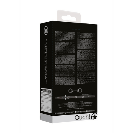 Fesselgürtel Ouch mit Handschellen und Bullet Schwarz 103 cm – Ansicht 3