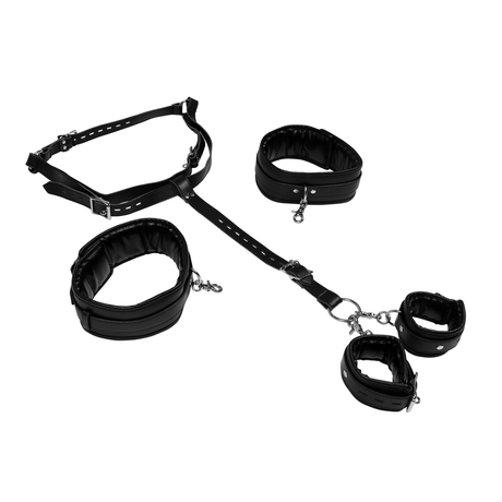 Fesselharness Ouch mit Hand- und Oberschenkelfesseln Schwarz 63,5 cm – Ansicht 5