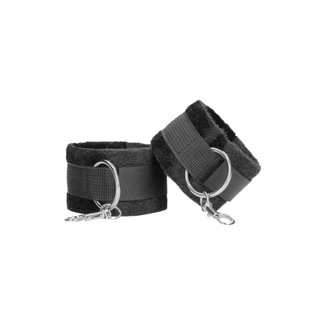 Fesseln Ouch für Hand oder Fuß Black and White mit Klettverschluss 33 cm Schwarz – Ansicht 4