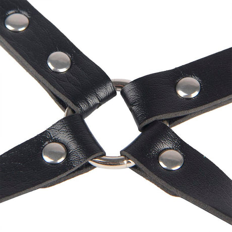 Fesselset 953690 Handschellen mit Bondage-Gürtel Schwarz Eine