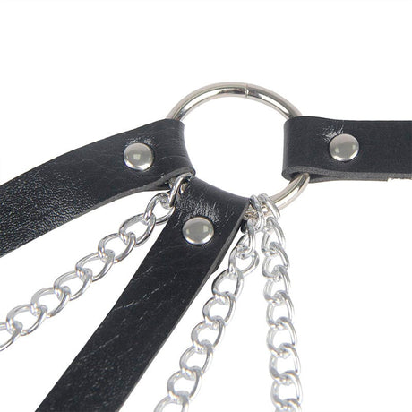Fesselset 953713 Punk Bondage Gürtel Metallschnalle Schwarz Eine