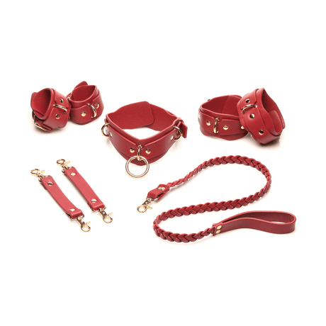 Fesselset Bedroom Bliss Lovers Restraints mit Halsband und Leine PU-Leder in zwei Farben – Ansicht 8