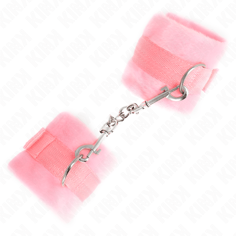 Fesselset Beginner Pelzhandmanschetten Rosa – Ansicht 3