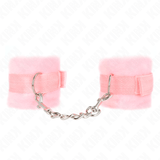 Fesselset Beginner Pelzhandmanschetten Rosa – Ansicht 2