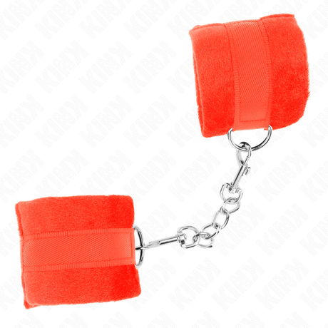 Fesselset Beginner Pelzhandmanschetten Rot
