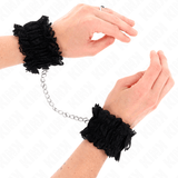 Fesselset Elastische Handgelenksfesseln aus Spitze Schwarz