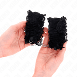 Fesselset Elastische Handgelenksfesseln aus Spitze Schwarz – Ansicht 4
