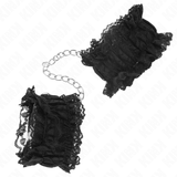 Fesselset Elastische Handgelenksfesseln aus Spitze Schwarz – Ansicht 3