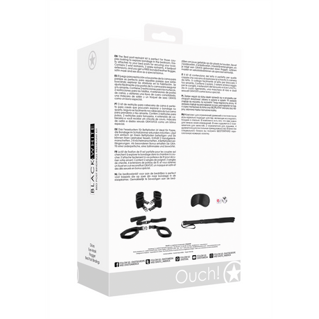 Fesselset Ouch Black and White für Bettpfosten Schwarz – Ansicht 3