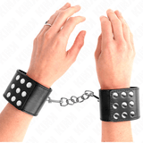 Fesselset Handgelenkfesseln mit Druckverschluss Schwarz Verstellbar 19 cm