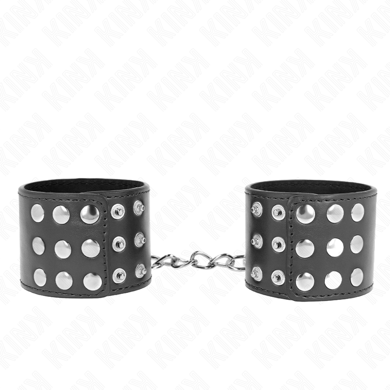 Fesselset Handgelenkfesseln mit Druckverschluss Schwarz Verstellbar 19 cm – Ansicht 2