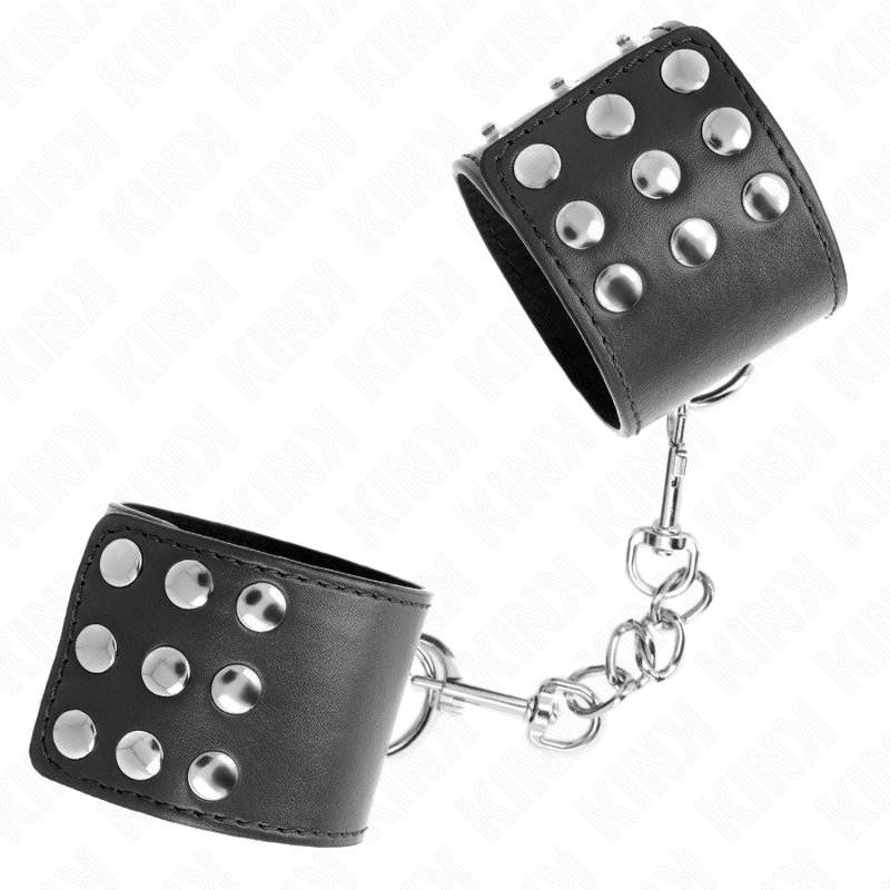 Fesselset Handgelenkfesseln mit Druckverschluss Schwarz Verstellbar 19 cm – Ansicht 3