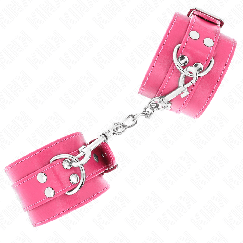 Fesselset Handgelenkfesseln Raspberry Rose mit Raspberry Rose Futter Verstellbar 20 cm – Ansicht 3