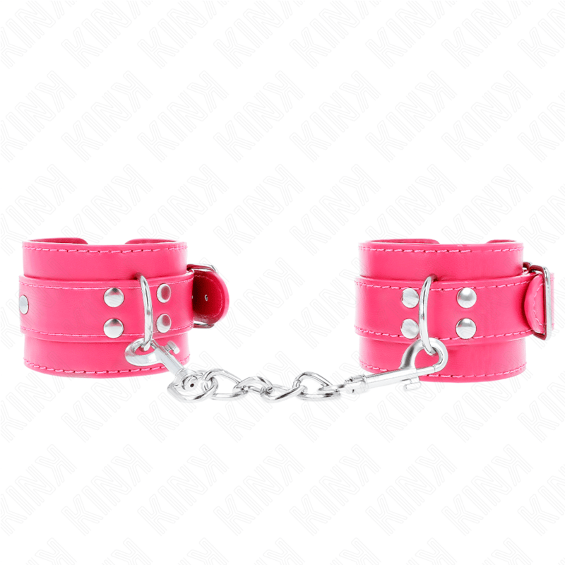 Fesselset Handgelenkfesseln Raspberry Rose mit Raspberry Rose Futter Verstellbar 20 cm – Ansicht 2