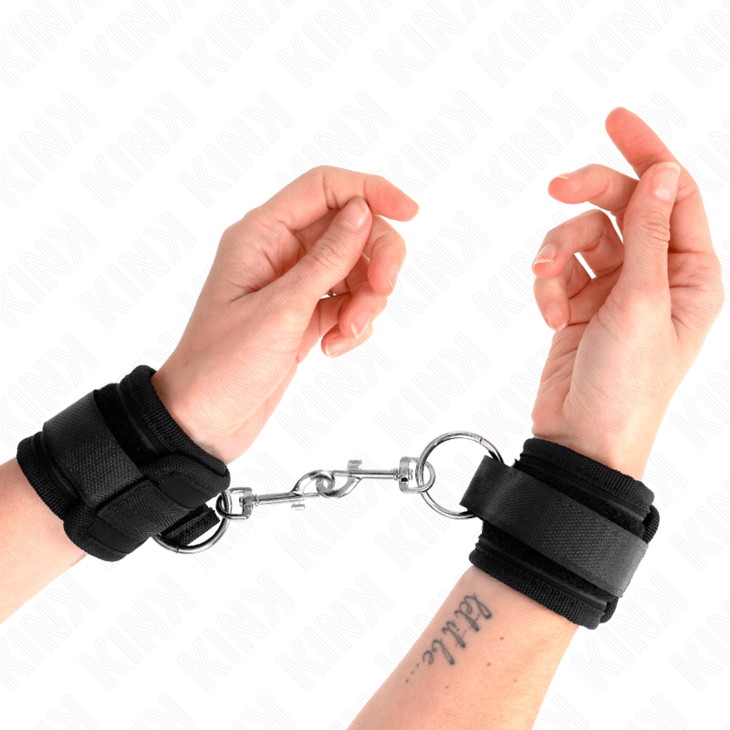 Fesselset Handgelenkfesseln Schwarz Verstellbar 18 cm