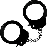 Fesselset Handschellen aus Metall Schwarz – Ansicht 2
