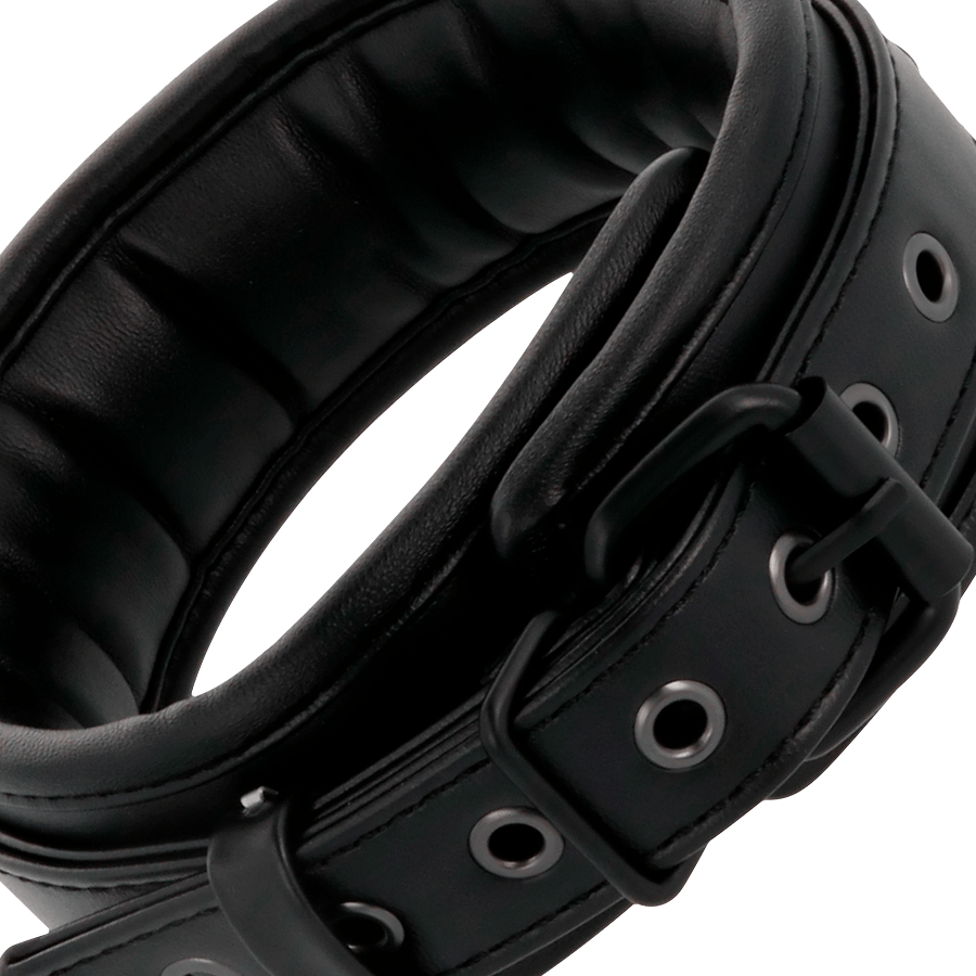 Fesselset Handschellen und Kragen aus schwarzem Leder – Ansicht 9